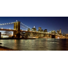 Panoramatický pohled na Dolní Manhattan za soumraku