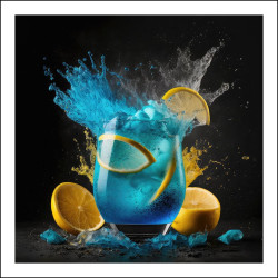 Blue Lagoon Cocktail Splash