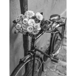 Kytice růží na kole