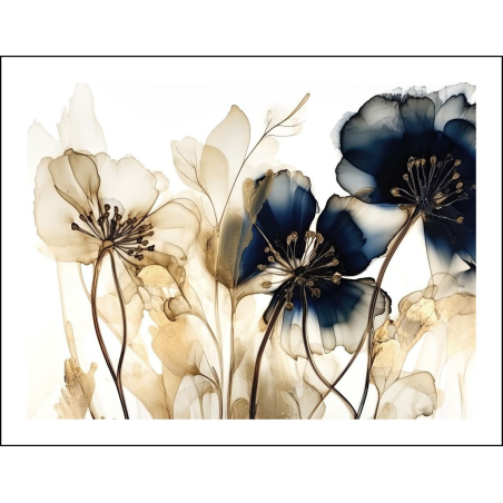 Modro-zlaté květy I