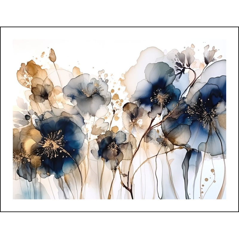 Modro-zlaté květy III