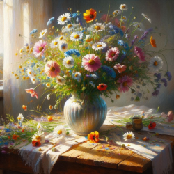 Luční kytice ve váze I