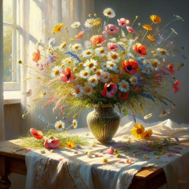 Luční kytice ve váze II