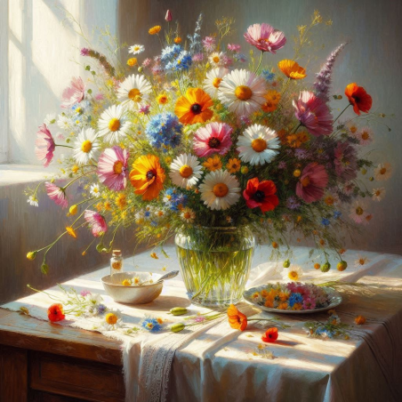 Luční kytice ve váze IV