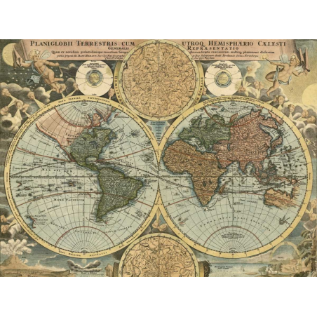 Mapa Planiglobii terrestris 1716