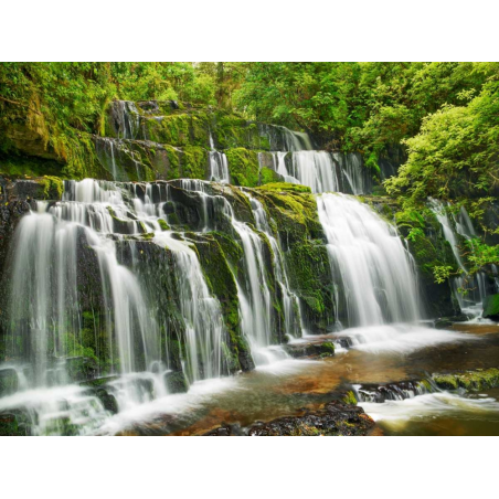 Vodopád Purakaunui Falls, Nový Zéland