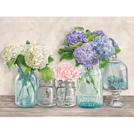 Květiny v  sklenicích