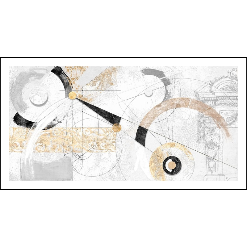 Abstraktní obraz- černá a zlatá I