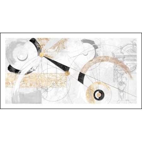 Abstraktní obraz- černá a zlatá I