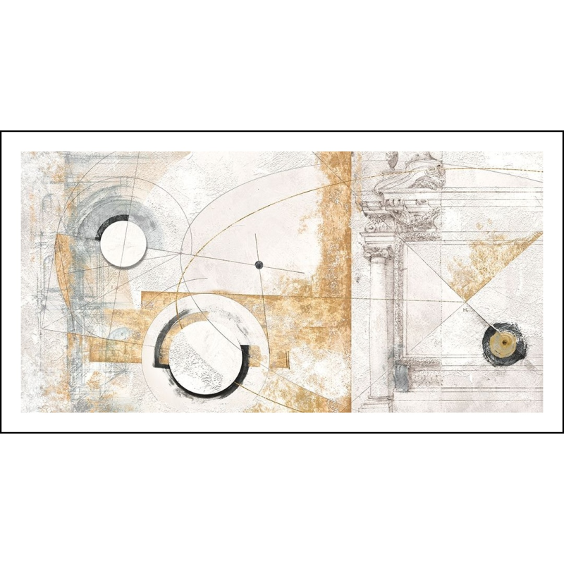 Abstraktní obraz- černá a zlatá II