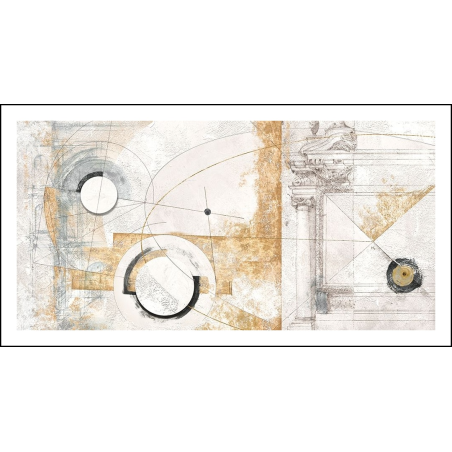 Abstraktní obraz- černá a zlatá II