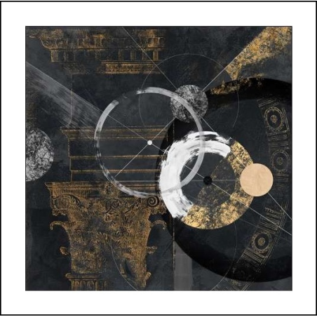 Obraz-Černo zlatý I