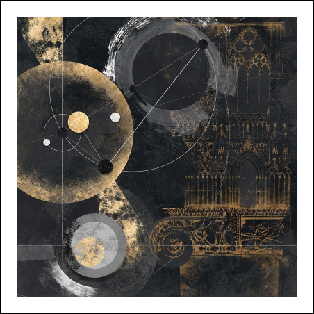 Obraz-Černo zlatý II