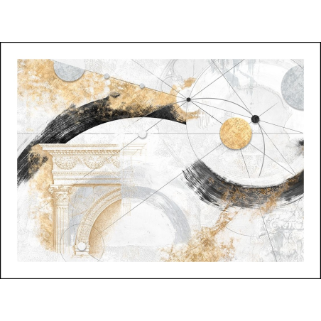 Obraz-Černo zlatý III