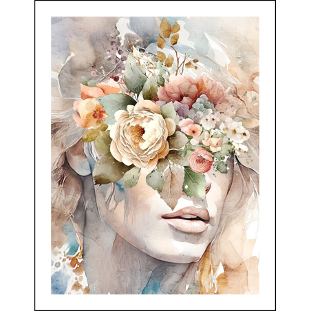 Portrét ženy s květy II