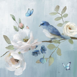 Ptáček a květy II