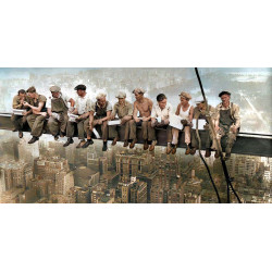 Dělníci na traverze - kolorovaná verze