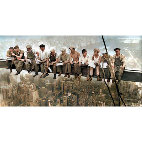 Dělníci na traverze - kolorovaná verze