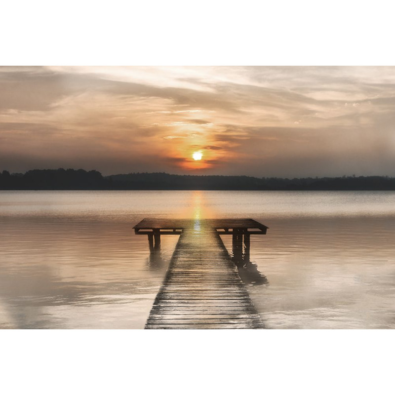 Západ slunce nad molem