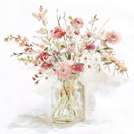 Zářivě červené a světle růžové květy I