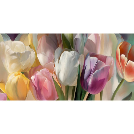 Obraz - pastelové tulipány