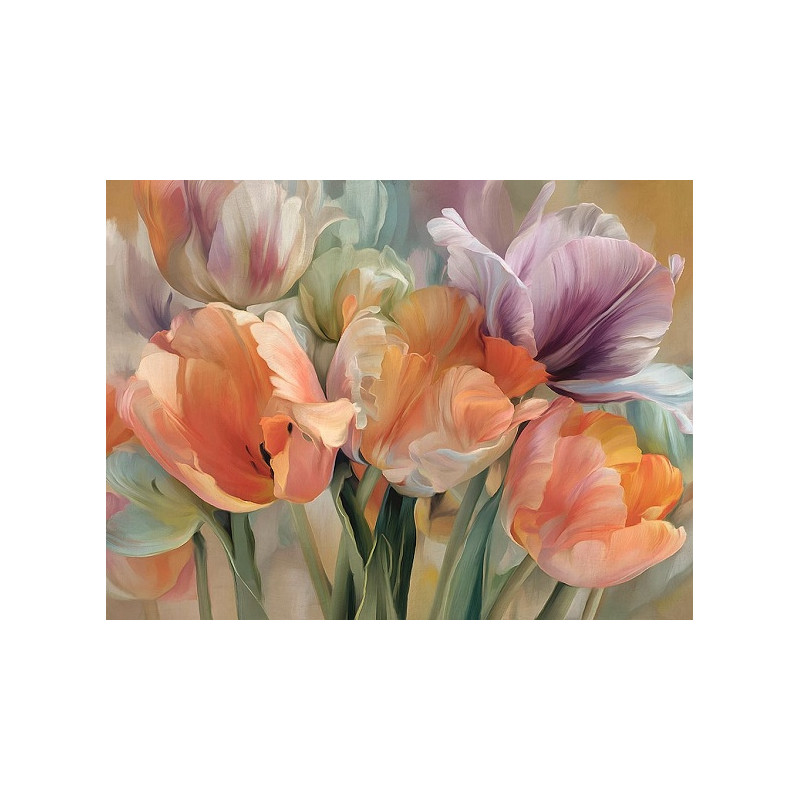 Obraz barevných tulipánů Obraz barevných tulipánů