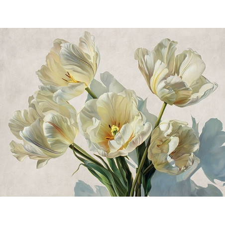 Obraz-tulipány ve slunečním světle