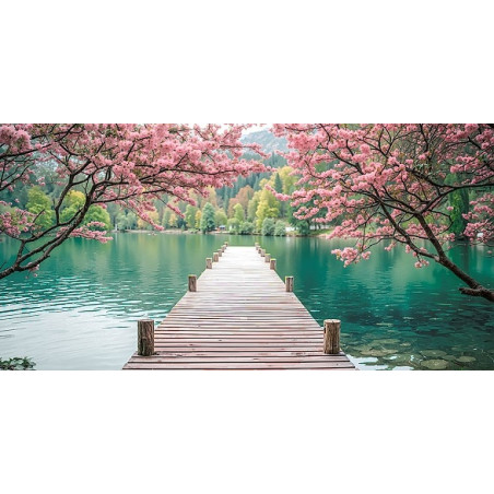 Molo na jezeře, Japonsko
